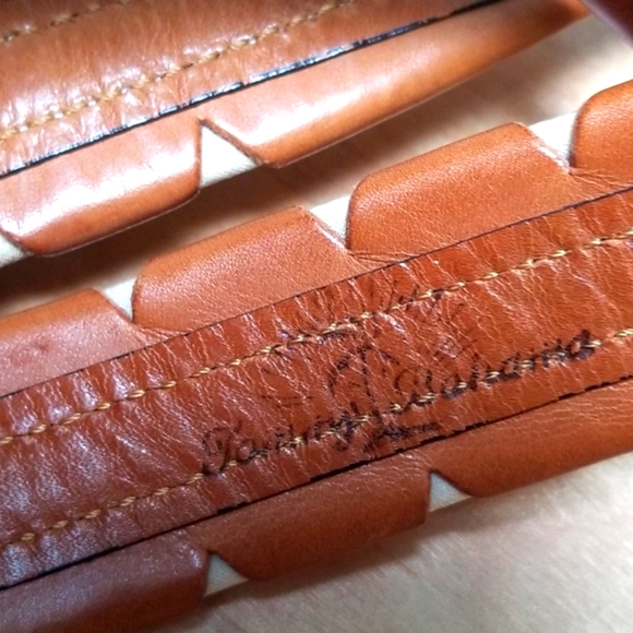 TOMMY BAHAMA | TAN & CREAM BELT, 37" - Picture 3 of 3